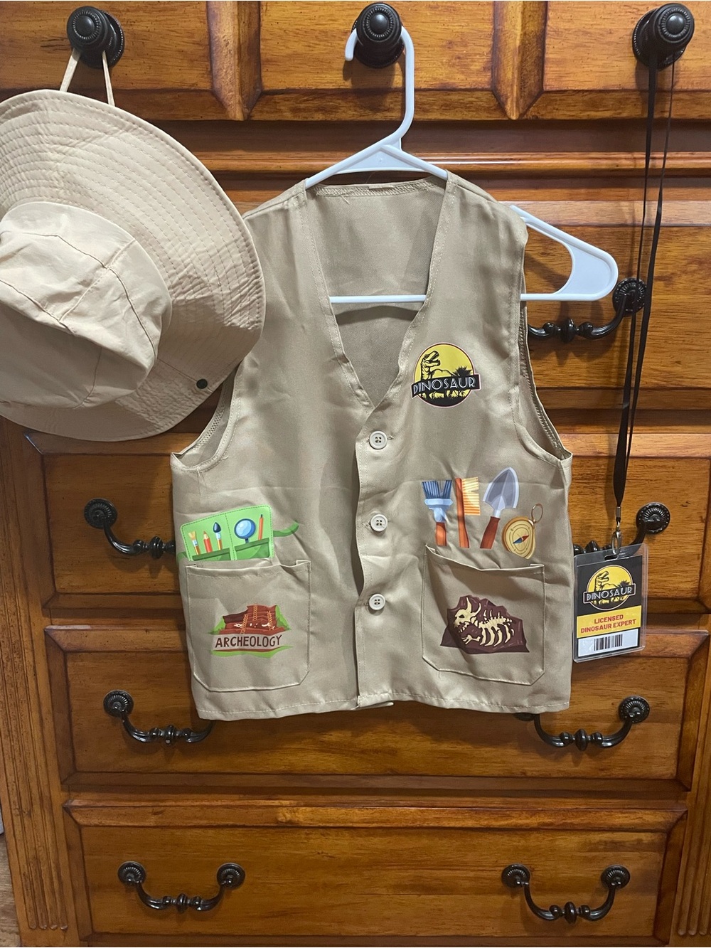 Dinosaur Explorer Kids' Archaeology Vest - Khaki